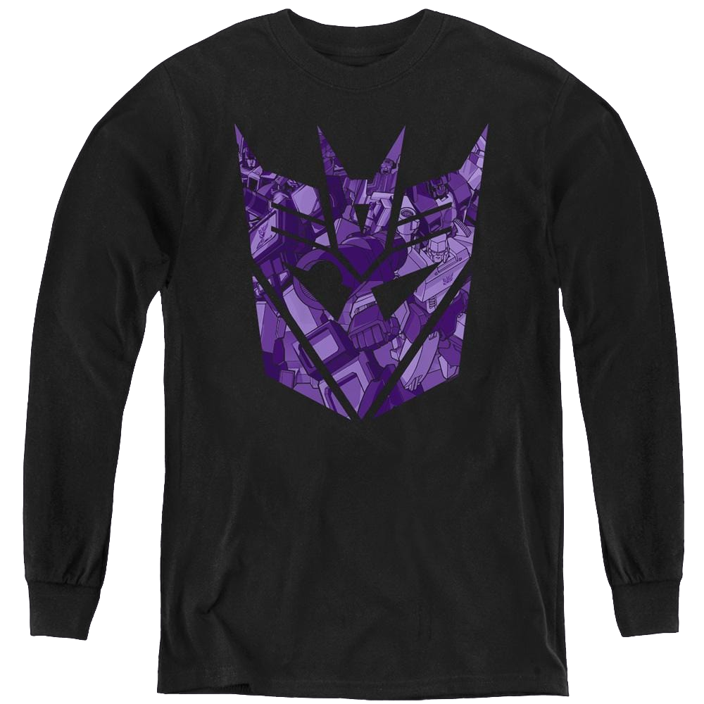 Transformers Tonal Decepticon - Youth Long Sleeve T-Shirt Youth Long Sleeve T-Shirt Transformers   