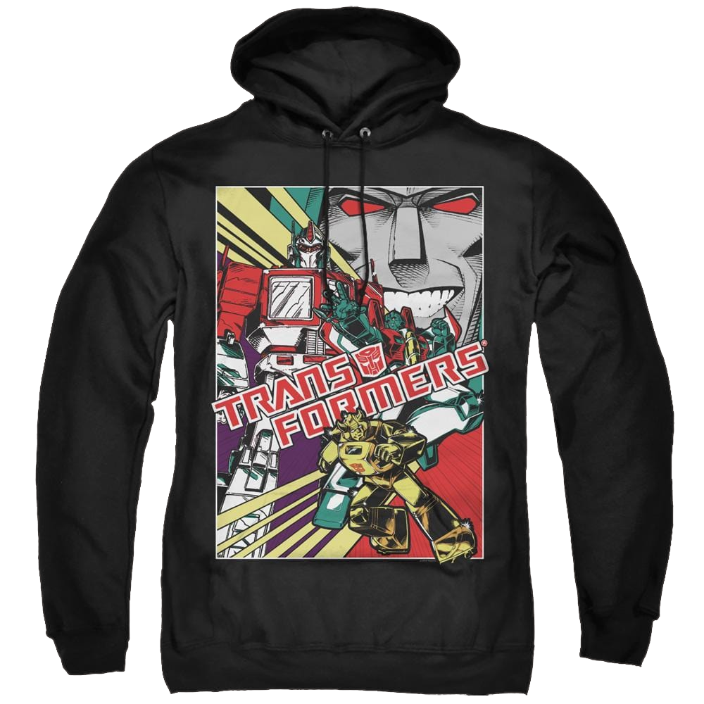 Transformers Comic Poster - Pullover Hoodie Pullover Hoodie Transformers   