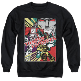 Transformers Comic Poster - Men's Crewneck Sweatshirt Men's Crewneck Sweatshirt Transformers   