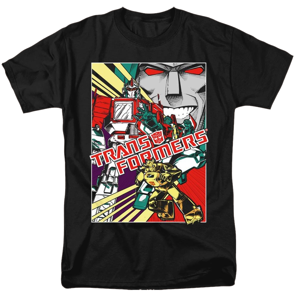 Transformers Comic Poster - Men's Regular Fit T-Shirt Men's Regular Fit T-Shirt Transformers   