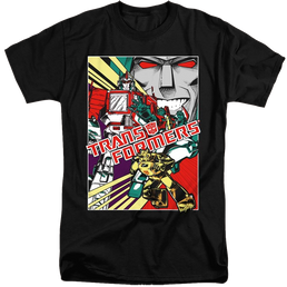 Transformers Comic Poster - Men's Tall Fit T-Shirt Men's Tall Fit T-Shirt Transformers   