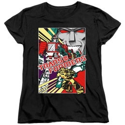 Transformers Comic Poster - Women's T-Shirt Women's T-Shirt Transformers   