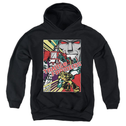 Transformers Comic Poster - Youth Hoodie Youth Hoodie (Ages 8-12) Transformers   