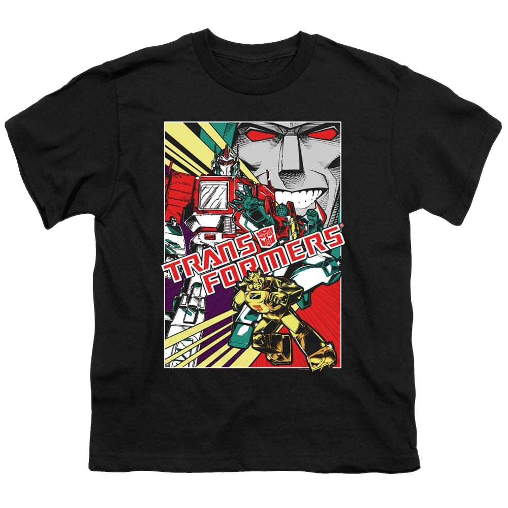 Transformers Comic Poster - Youth T-Shirt Youth T-Shirt (Ages 8-12) Transformers   