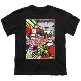 Transformers Comic Poster - Youth T-Shirt Youth T-Shirt (Ages 8-12) Transformers   