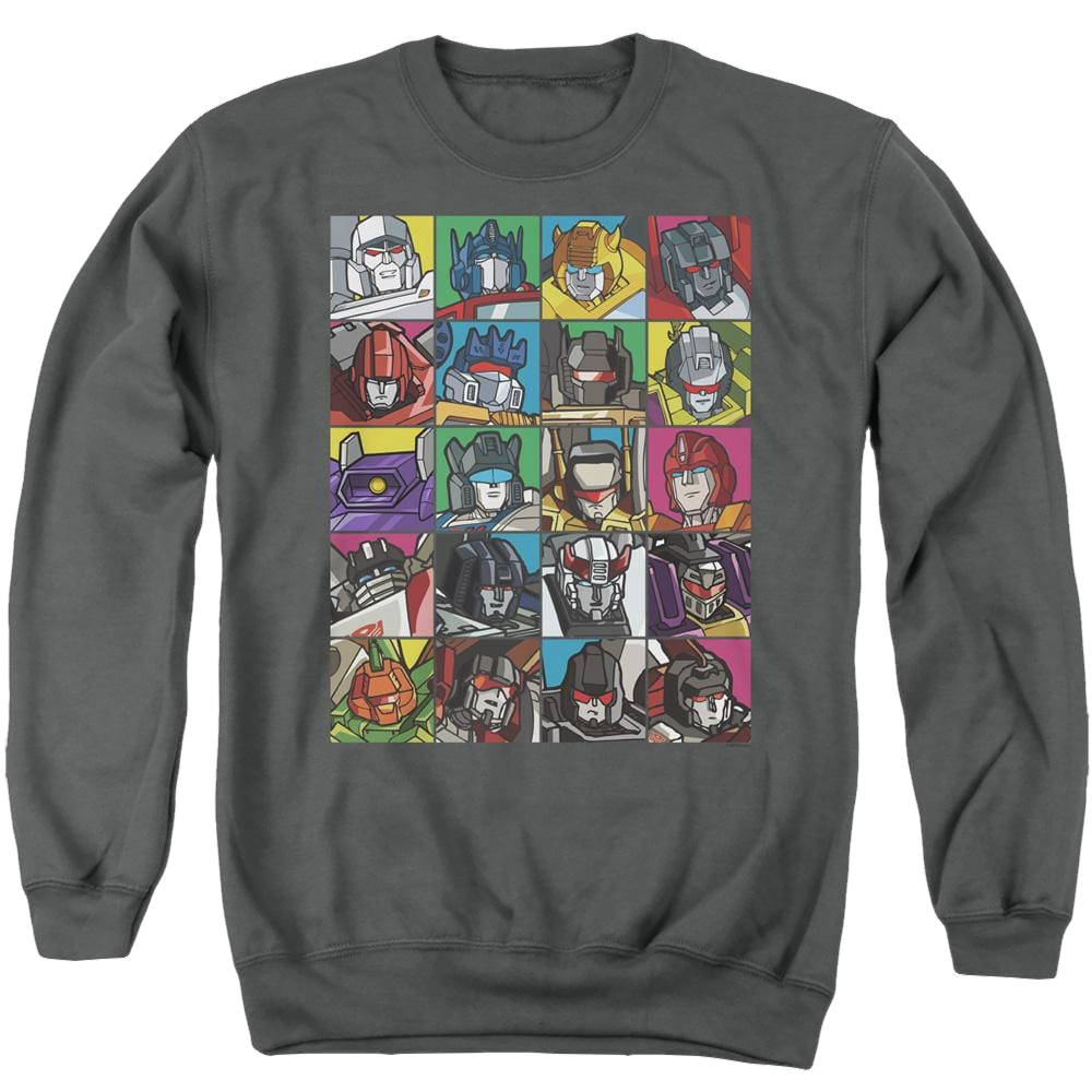 Transformers Transformer Squares - Men's Crewneck Sweatshirt Men's Crewneck Sweatshirt Transformers   