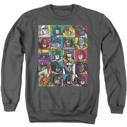 Transformers Transformer Squares - Men's Crewneck Sweatshirt Men's Crewneck Sweatshirt Transformers   
