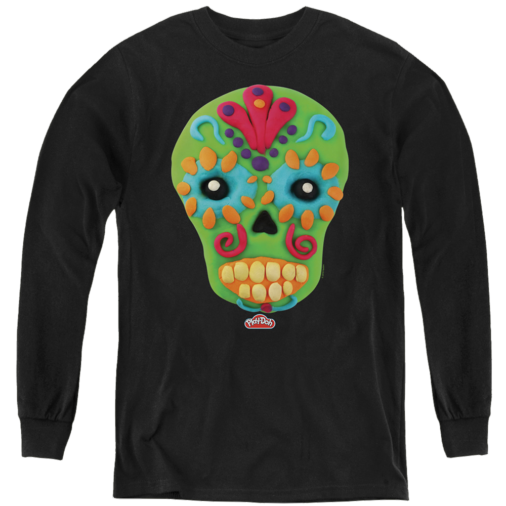 Play-doh Sugar Skull - Youth Long Sleeve T-Shirt Youth Long Sleeve T-Shirt Play-doh   