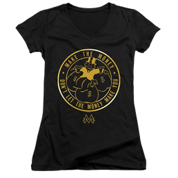 Monopoly Make The Money - Juniors V-Neck T-Shirt Juniors V-Neck T-Shirt Monopoly   