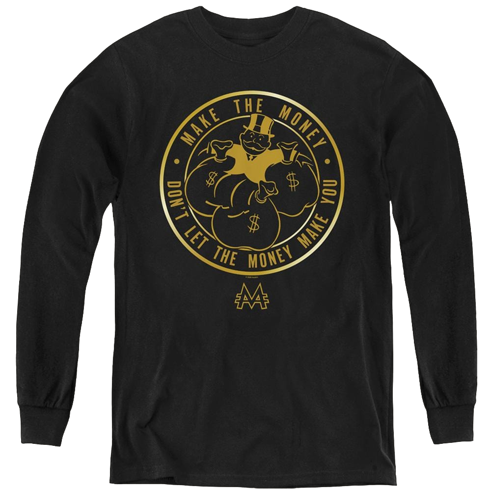 Monopoly Make The Money - Youth Long Sleeve T-Shirt Youth Long Sleeve T-Shirt Monopoly   