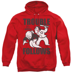 Monopoly Trouble Follows - Pullover Hoodie Pullover Hoodie Monopoly   