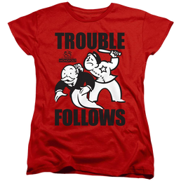 Monopoly Trouble Follows - Women's T-Shirt Women's T-Shirt Monopoly   