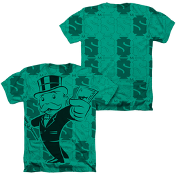 Monopoly Money Money Money (Front/Back Print) - Men's All-Over Heather T-Shirt Men's All-Over Heather T-Shirt Monopoly   