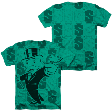 Monopoly Money Money men's all-over heather t-shirt