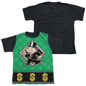 Hasbro Monopoly Jersey youth black back t-shirt for ages 8 to 12