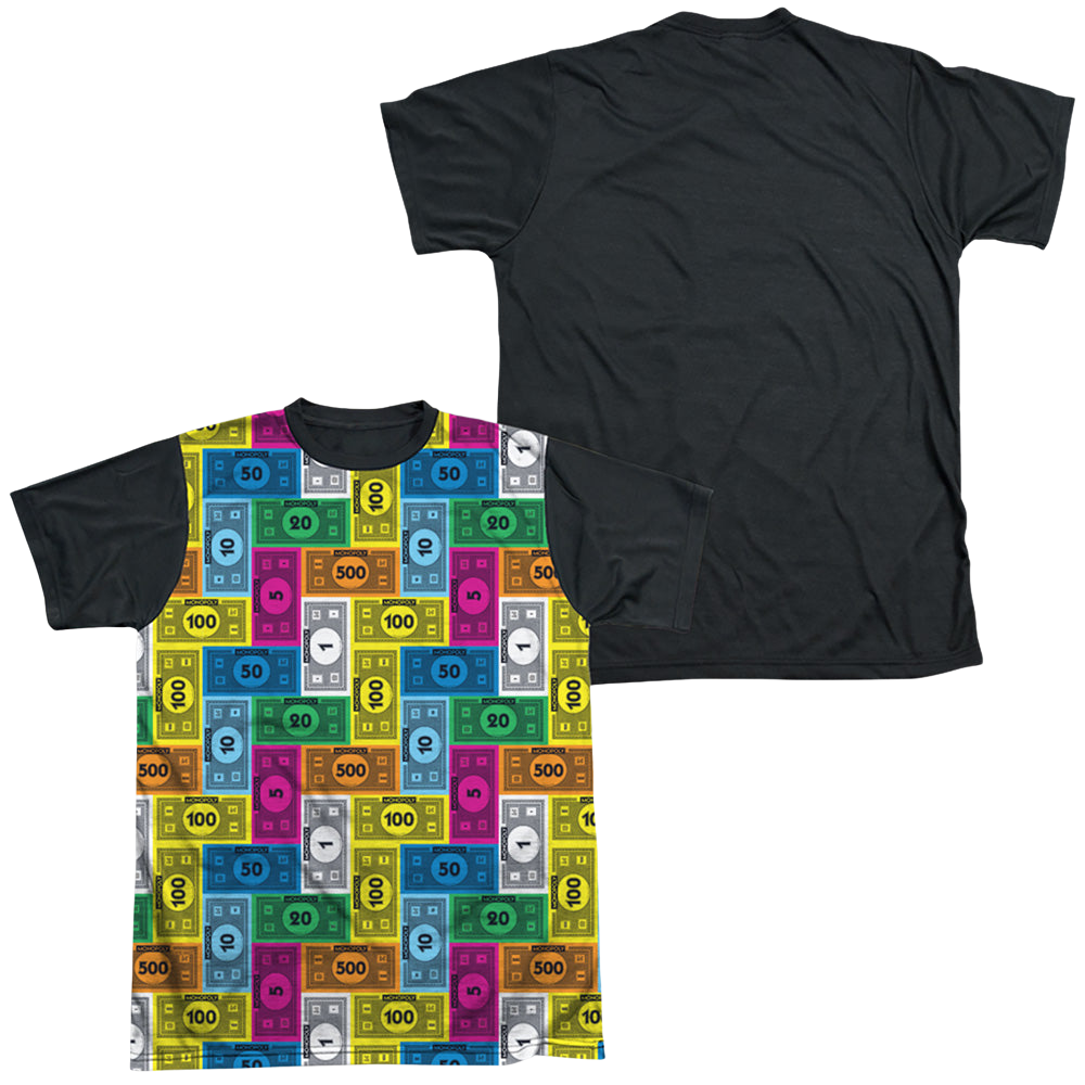 Hasbro Monopoly Cash Rich - Men's Black Back T-Shirt Men's Black Back T-Shirt Monopoly   