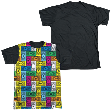 Hasbro Monopoly Cash Rich men's black back t-shirt