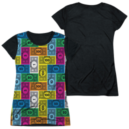 Hasbro Monopoly Cash Rich - Juniors Black Back T-Shirt Juniors Black Back T-Shirt Monopoly   