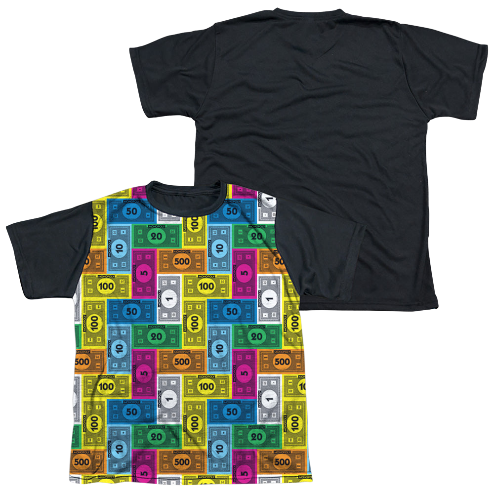Monopoly Cash Rich - Youth Black Back T-Shirt Youth Black Back T-Shirt (Ages 8-12) Monopoly   