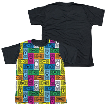 Monopoly Cash Rich youth black back t-shirt for ages 8 to 12