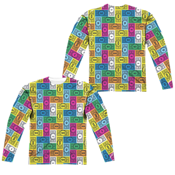 Hasbro Monopoly Cash Rich men's all-over print long sleeve
