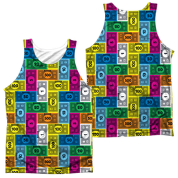 Monopoly Cash Rich (Front/Back Print) - Men's All Over Print Tank Top Men's All Over Print Tank Monopoly   