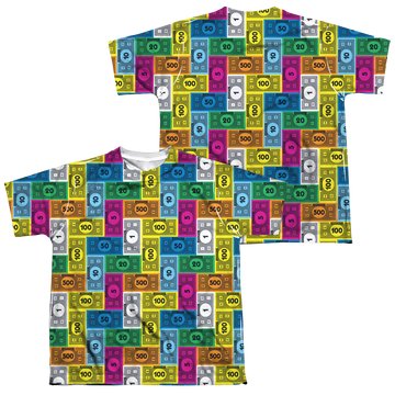 Monopoly Cash Rich youth all-over print t-shirt for ages 8 to 12