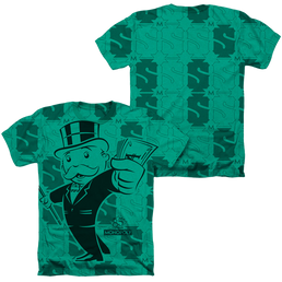 Hasbro Money Money Money (Front/Back Print) - Men's All-Over Heather T-Shirt Men's All-Over Heather T-Shirt Monopoly   