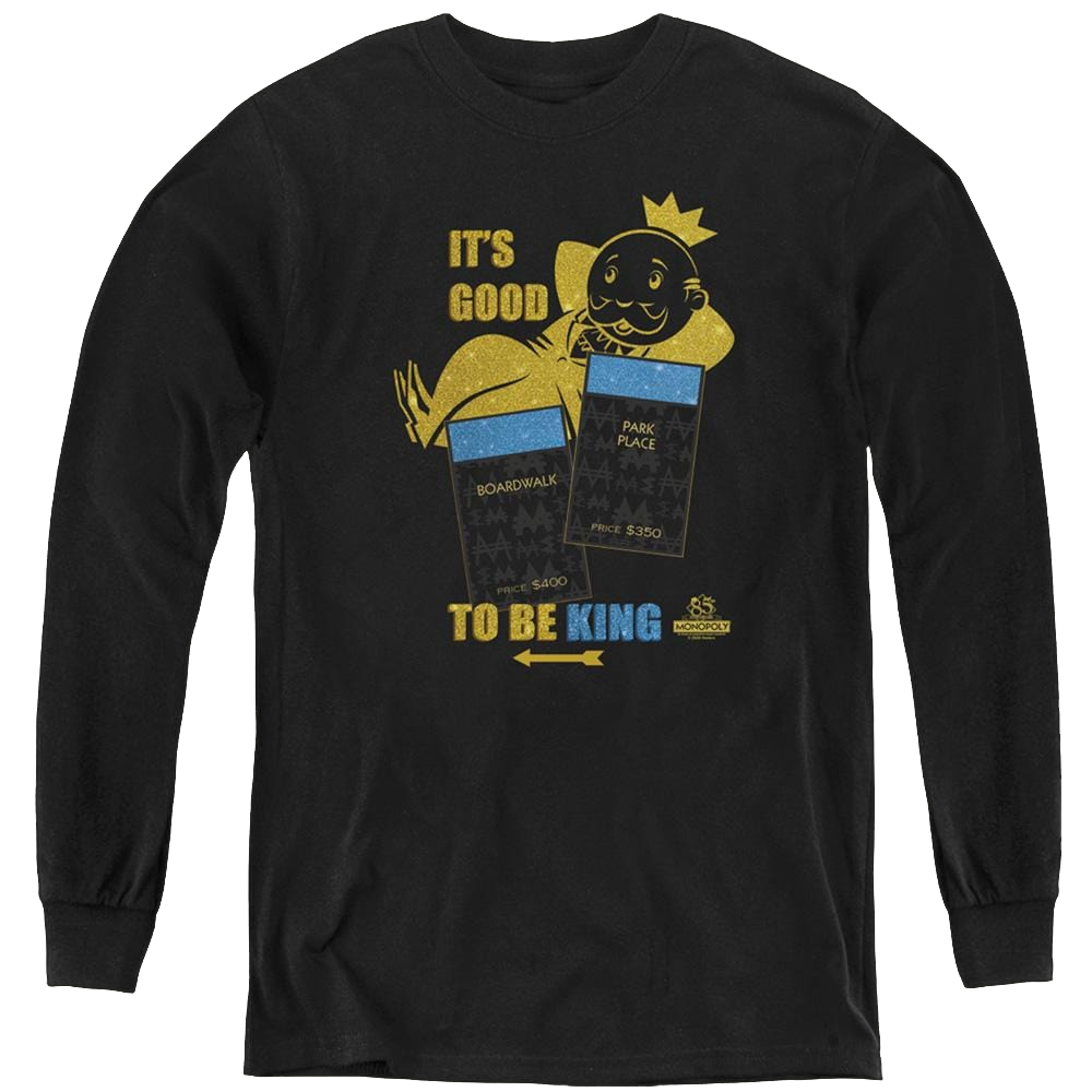 Monopoly It's Good To Be King - Youth Long Sleeve T-Shirt Youth Long Sleeve T-Shirt Monopoly   