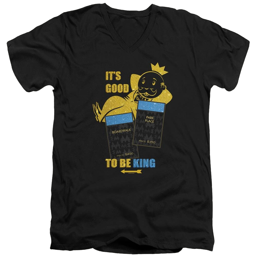 Monopoly Its Good To Be King No Logo - Men's V-Neck T-Shirt Men's V-Neck T-Shirt Monopoly   
