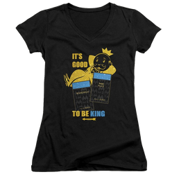 Monopoly It's Good To Be King No Logo - Juniors V-Neck T-Shirt Juniors V-Neck T-Shirt Monopoly   