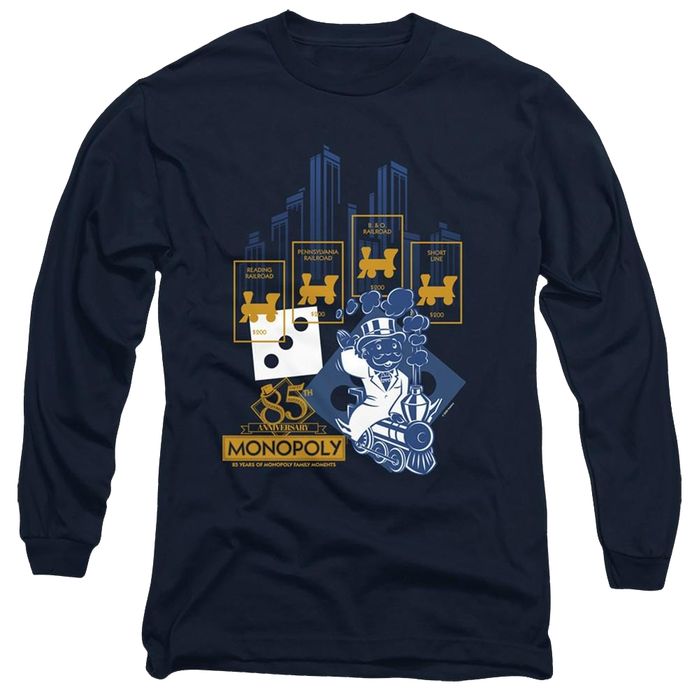 Monopoly The True Railroad Tycoon - Men's Long Sleeve T-Shirt Men's Long Sleeve T-Shirt Monopoly   