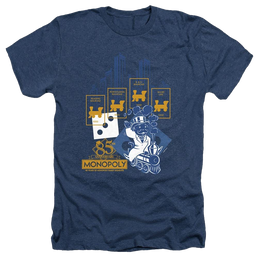 Monopoly The True Railroad Tycoon - Men's Heather T-Shirt Men's Heather T-Shirt Monopoly   