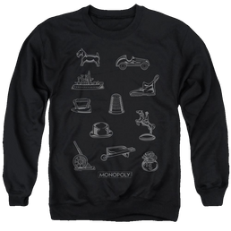 Monopoly Token - Men's Crewneck Sweatshirt Men's Crewneck Sweatshirt Monopoly   