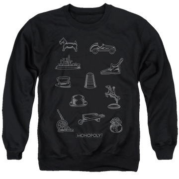 Monopoly Token - Men's Crewneck Sweatshirt Men's Crewneck Sweatshirt Monopoly   