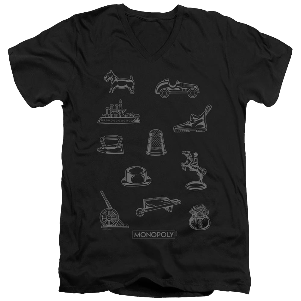 Monopoly Token - Men's V-Neck T-Shirt Men's V-Neck T-Shirt Monopoly   