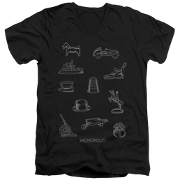 Monopoly Token - Men's V-Neck T-Shirt Men's V-Neck T-Shirt Monopoly   