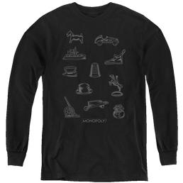 Monopoly Token - Youth Long Sleeve T-Shirt Youth Long Sleeve T-Shirt Monopoly   