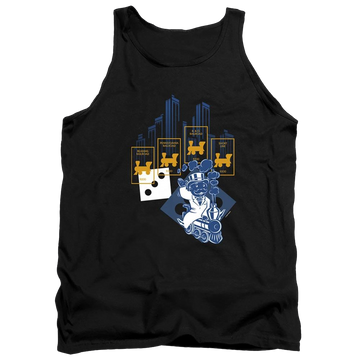 Black men's tank with Monopoly The True Railroad Tycoon No Logo graphic