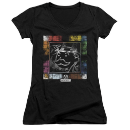 Monopoly Dusty Game Board - Juniors V-Neck T-Shirt Juniors V-Neck T-Shirt Monopoly   