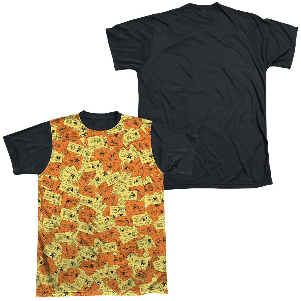 Hasbro Monopoly Chance Chest Cards - Men's Black Back T-Shirt Men's Black Back T-Shirt Monopoly   