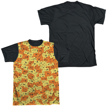 Hasbro Monopoly Chance Chest Cards men's black back t-shirt