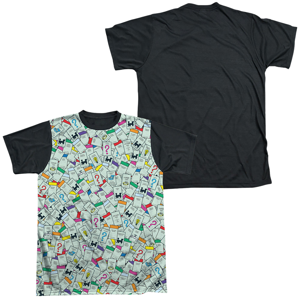 Hasbro Monopoly  Property Spaces - Men's Black Back T-Shirt Men's Black Back T-Shirt Monopoly   