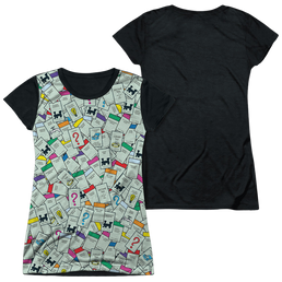 Hasbro Monopoly  Property Spaces - Juniors Black Back T-Shirt Juniors Black Back T-Shirt Monopoly   