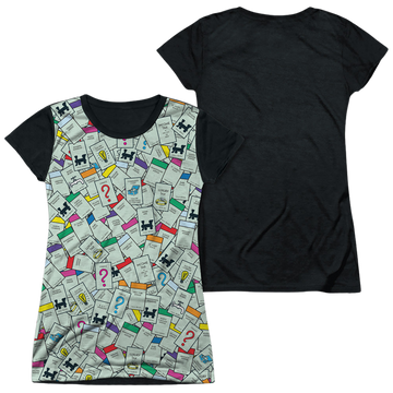 Hasbro Monopoly Property Spaces juniors black back t-shirt