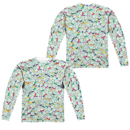 Hasbro Monopoly  Property Spaces (Front/Back Print) - Men's All-Over Print Long Sleeve Men's All-Over Print Long Sleeve Monopoly   