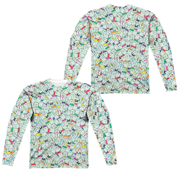Hasbro Monopoly Property Spaces men's all-over print long sleeve
