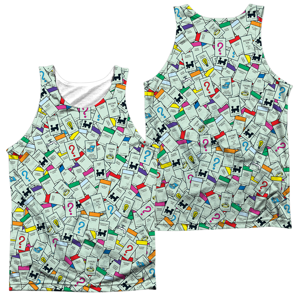 Monopoly Property Spaces (Front/Back Print) - Men's All Over Print Tank Top Men's All Over Print Tank Monopoly   