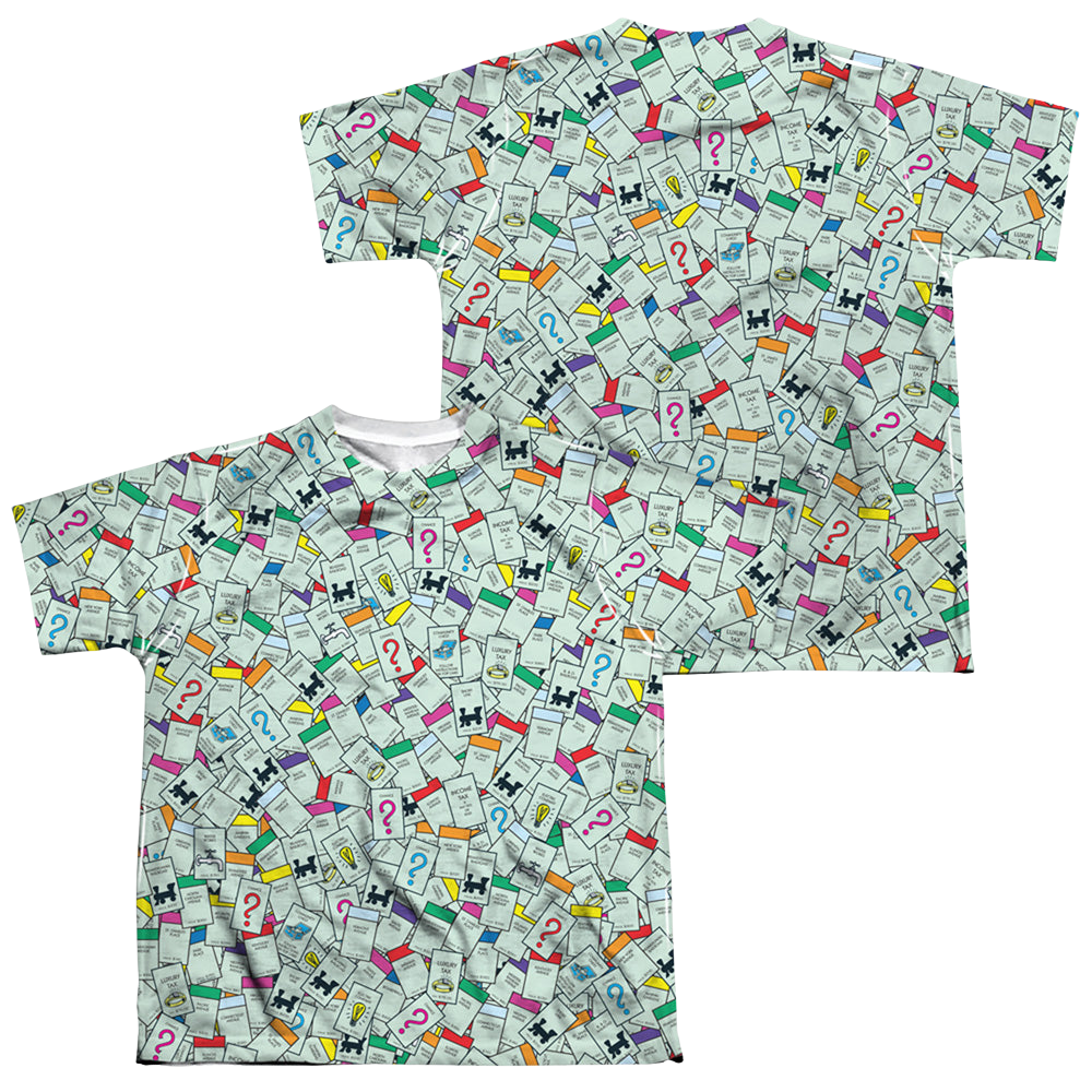 Monopoly Property Spaces (Front/Back Print) - Youth All-Over Print T-Shirt Youth All-Over Print T-Shirt (Ages 8-12) Monopoly   