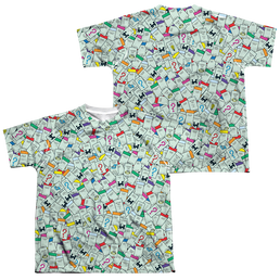 Monopoly Property Spaces (Front/Back Print) - Youth All-Over Print T-Shirt Youth All-Over Print T-Shirt (Ages 8-12) Monopoly   